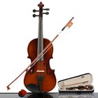 New 1 4 Size Acoustic Violin Case With Bow And Natural Rosin For Kids Gift New