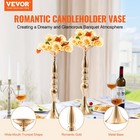 24pcs 50cm 19 7    Wedding Flower Vase Metal Gold Floral Stand For Table