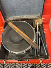 Vintage  Slingerland Maple Snare Drum W  Ludwig Case Stand Vacuum Pad   Sticks