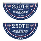 250th Anniversary Bunting Flags  2 Pack 1 5 X 3 Ft American Fan Banner With