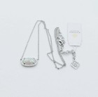 Kendra Scott Elisa Silver Pendant Necklace In White Opal