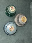 Lot Of 3 Vintage Vanity Powder Puff Music Boxes  only 1 Plays Music 