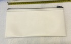 Vintage Key Bank White Zippered Bank Bag Deposit Pouch Free Shipping