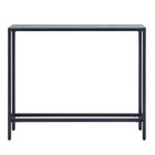 36  Black And Gunmetal Mirrored Glass Console Table