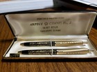Rare  Arpege Chanel No 5-- 14k Gold Ballpoint Pen Set In Box Vintage