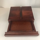 Levenger Cherry Wood Book Tablet Stand With Drawer And Pen Rest