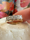 Ladies Estate 18k Yellow Gold Natural Round Cut  Diamond Antique Ring Band