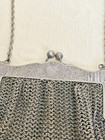 Antique H  Mitchell German Silver Mesh Purse Chainmail Dance Bag Art Nouveau