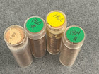 Four Total Rolls  50 Each  1959  60  62    64  Bu Canadian Small Cents