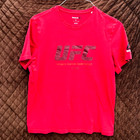 Ufc By Reebok T-shirt Mens L Large Graphic Tee Crew Neck Short Sleeve Red