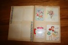 Antique Greeting Cards Lot Scrapbook