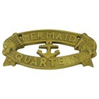 Solid Brass Ship Plaque Mermaid Quarters Nautical Boat Anchor Decor Sailing Sign