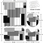 Geometric Gray Bathroom Set With Shower Curtain And Rugs Accessories  Black Mode