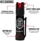 4 Police Magnum Pepper Spray  75oz Bottom Clip Self Defense Security Protection