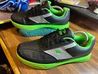 Brunswick      Renegade Black   Neon Green Bowling Shoes   Men Sz 7 Medium   Euc