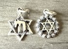 Sterling Silver 925 Judaica Jewish Pendants Charm Lot Hebrew Star David Mezzuzah