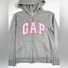 Gap Girls Full Zip Hooded Sweatshirt Xxl 14-16 Youth Logo Fleece Casual Cozy
