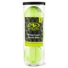 Athletic Works Pressurized Tennis Balls  3-pack  All Court Use New   Sealed