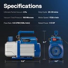 4 5cfm 1 3hp Air Vacuum Pump Refrigeration Ac Manifold Gauge Set Sparkless Motor