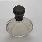 Vtg antique Silver Tone Clear Glass Perfume Bottle Hinged Lid And Stopper- 2 25 