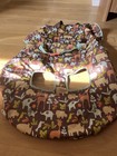 Infantino Compact Travel 2 In 1 Shopping Cart Highchair Cover  Brown Animals Zoo
