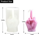 Middle Finger Candle Silicone Mold Soap Handmade Christmas Gift Making Mold Orna
