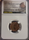 Lincoln 1 Cent Error Series Bu  Ngc  Struck Off Center  Ne Collection  No Date