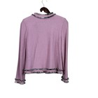 St John Collection Jacket Rose Pink Multi Boucle Knit Fringed Jacket blazer