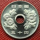 Japan H14       14     2002  Copper-nickel 50 Yen  Heisei Era  Unc Bu Gem  Y  101 2