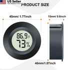 Jedew 6 Pack Hygrometer Thermometer Digital Humidity Meter Black