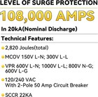 Evospd2super Whole House Surge Protector For 108 000 Amps phase 2820 Joules