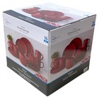 Chiara Red Stoneware Dinnerware Set  16-pieces