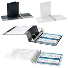 Quill 3 Ring View Binder 0 5-3  Letter Size White Black Bulk 6 12 Pack