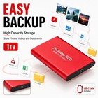 2tb 4tb 16tb Portable Ssd Type-c External Hard Drive High Speed Usb 3 1 Laptop