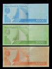 3 Venezuela Banknotes-1 X 10000 20000 50000 Bolivares 2019 Issue   Uncirculated
