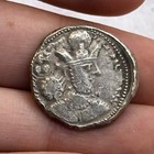 Old Ancient Central Asian Sassanian King Shapur Ii Silver Coin In Good Condition
