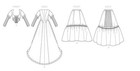     mccalls Pattern M7826 Sz 6-14 Victorian Renaissance Dress Costume
