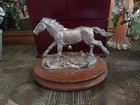 Limited Edition Vintage Pewter Horse Figure Unbridled Majesty Signed Numbered