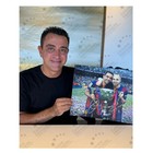 Andres Iniesta And Xavi Hernandez Signed Barcelona Football Photo  Framed