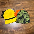 Minions Boys Hat   Glove Set Camouflage Yellow Black Orange Green Knit 4 Piece