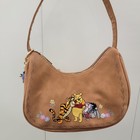 Disney Winnie The Pooh Tigger Eeyore Piglet Embroidered Tan Shoulder Bag Nwt