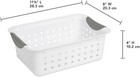 Small Basket Storage Bin To Organize Closets Cabinets Pantry Shelving White