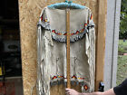 Vintage  Native American Apache Beaded Leather  Dress With Tin Cones
