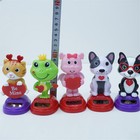 Solar Power Cute Dancing Animal Toys Car Desktop Ornaments  For Children Gifts