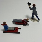 Vintage Lot Lead Diecast Figures Skater Sledders