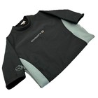 Lavacore Short Sleeve Scuba Dive Top Black Womens Sz 10 Fleece Lined Drawstring