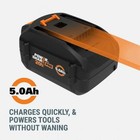 Worx 20v Power Share Pro 5 0ah High Capacity Battery  wa3571x2 charger Combo-sr