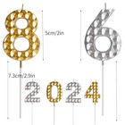 Th Birthday Candles diamond Design 3d Number Birthday Candle happyth 50 Silver