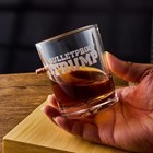 Trump Whiskey Glass With Embedded Bullet  Laser Engraved  Gift For Conservatives