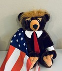 Trumpy Bear Deluxe Original 22    Plush Zipper Pouch American Flag 2017 Maga Trump
